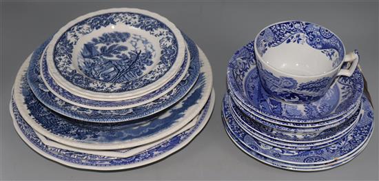 Copeland Spode Italian Tower pattern Blue & white dinnerware & other blue & white